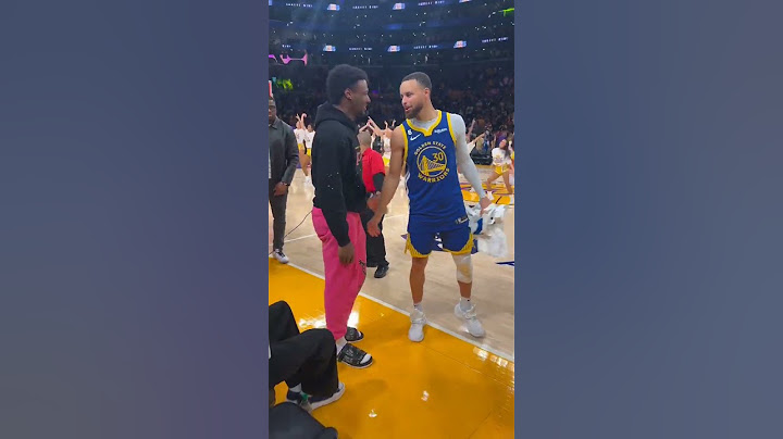 Steph greets Bronny after Warriors vs. Lakers  🤝