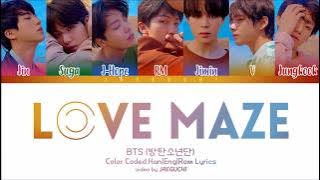 BTS (방탄소년단) - LOVE MAZE (Lirik Kode Warna Eng/Rom/Han)