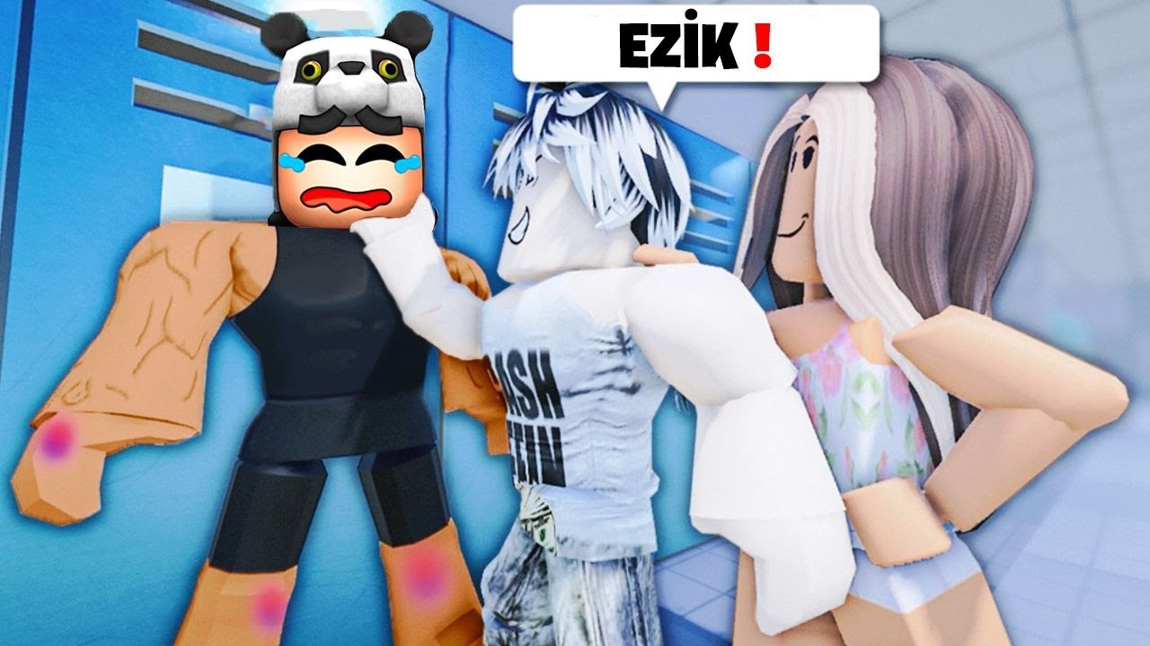 OKULDAKİ ZORBALARI YENEBİLMEK İÇİN GÜÇLENDİM! - Roblox