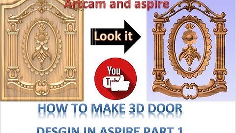 how to make 3d door desgin in aspire part 1 #aspire  by #mohizcnc