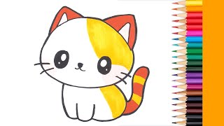 Hogyan rajzoljunk cuki cicát?🐈 | Rajzoktatás ovisoknak