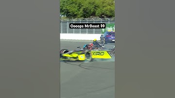 MrBeast Crashes GEN3 Evo Race Car! 😱 | #EvoSessions #Shorts