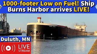 ⚓️1000-footer Low on Fuel! Ship Burns Harbor arrives under Lift Bridge in Duluth, MN!