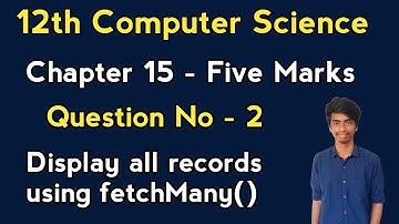 12th Computer Science | chapter 15 - Question no 2 |  important five marks| Tamil | conquer victory