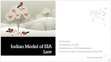 Online Lecture Series- Environment Impact Assessment & the Law- Part II