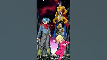 Who is stronger  Future Trunks VS Gamma 1 Gamma 2 Android 17  Android 18 #short #dbs #superhero