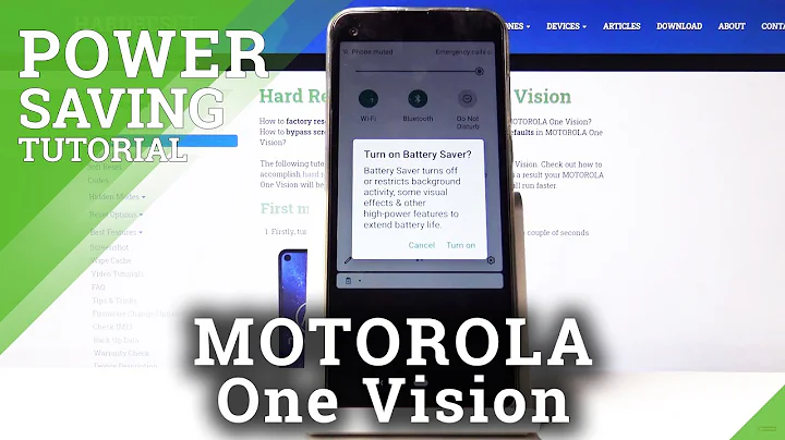 How to Save Power in MOTOROLA One Vision – Battery Saver Mode
