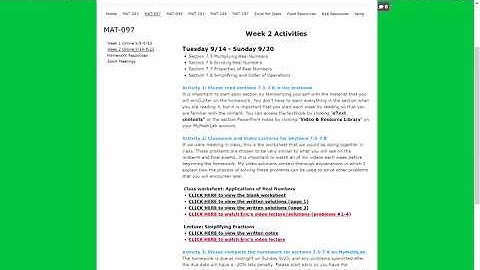 MAT097 - An overview of the class