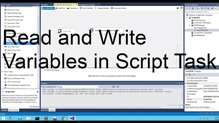 SSIS Script Task Read And Write Variables  - 2