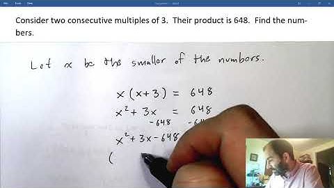 Consecutive multiples of 3