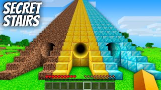 Where do lead SECRET STAIRS in Minecraft ? DIAMOND STAIRS PIT vs GOLD STAIRS PIT vs DIRT STAIRS ?