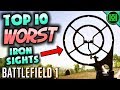 Top 10 WORST Iron Sights in Battlefield 1 (BF1)