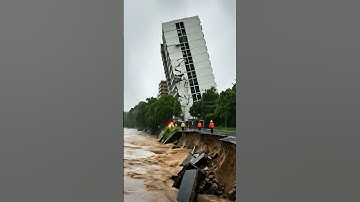 Shocking: Building Collapses Into The River!
