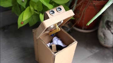 Faça uma lata de lixo inteligente - usando papelão, Arduino, servo e sensor ultrassônico