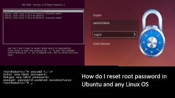 How do I reset root password in Ubuntu and any Linux OS