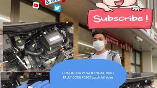 #130HONDA N-wagon ENGINE LOW POWER DURING NORMAL TEMP WITH FAULT CODE P0303 🚘🚗watch full video.
