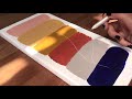 studio vlog | 3 easy fall canvas painting | satisfying |  🍂  ٣  رسمات كانفاس سهلة