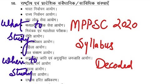 MPPSC 2020 Syllabus Decoded (Prelims and Mains)
