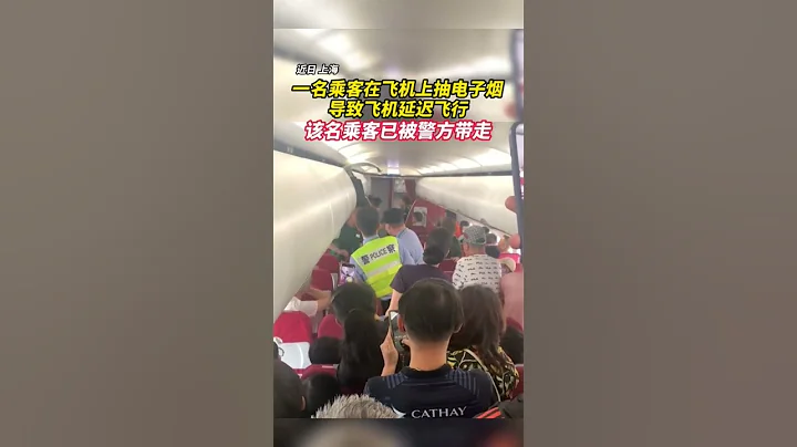 一名乘客在飞机上抽电子烟导致飞机延迟飞行，该名乘客已被警方带走#shorts #上海 #热门 #热点 #上海dou知道 - 天天要闻