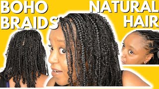 GODDESS BOHO BRAIDS on TYPE 4 NATURAL HAIR | THE CURLY CLOSET