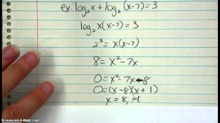 HMA Sect 3.4:  Solving Log Equations