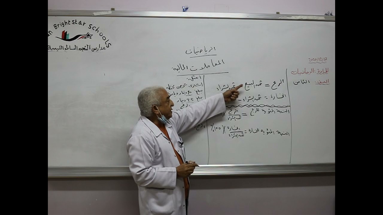 مادة الرياضيات للصف الثامن الأساسي/   درس المعاملات المالية