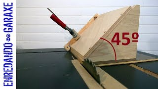 Sometimes we need to crosscut at an angle the end of a board. But if we can a homemade table saw with homemade lift it is usually 