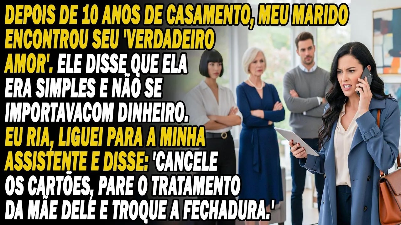 Estava na cantina da universidade, com um Patek Philippe de seis meses na mala, para celebrar dez anos de casamento, quando ouvi a voz do meu marido atrás da porta: “Ela só cheira a dinheiro,...