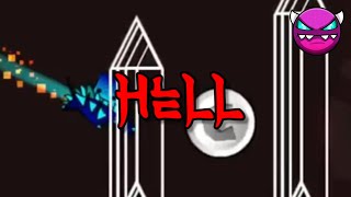HeLL by Serponge 100% with All Coins (Medium Demon) | Geometry Dash