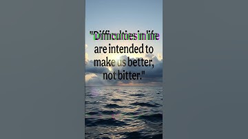 Difficulties in life are intended to make you better not bitter! #motivation #shorts