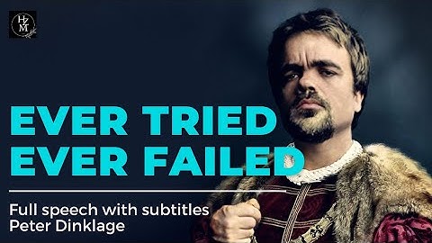 Ever tried! Ever failed! | Inspirational speech with subtitles |Peter Dinklage | Hazz Motivation
