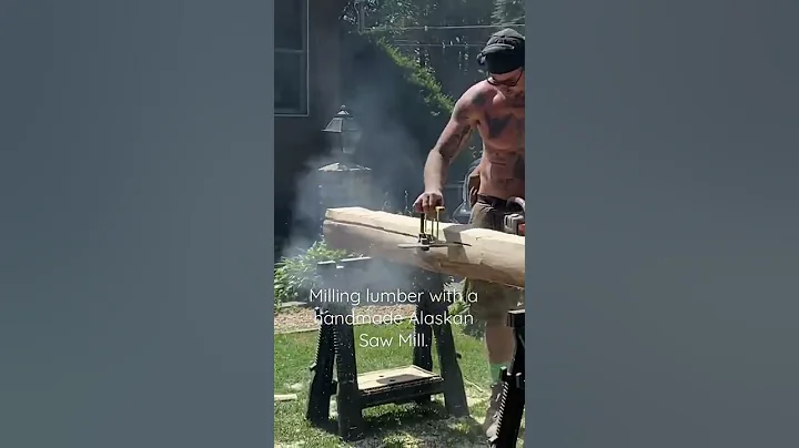 DIY- Milling lumber with a handmade Saw Mill to use for a new deck. #milling #diyfarmdaddy #farmlife