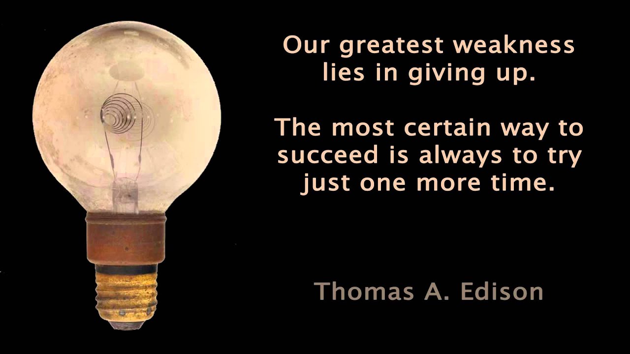 Thomas Edison Quote Christian Animated Still - YouTube