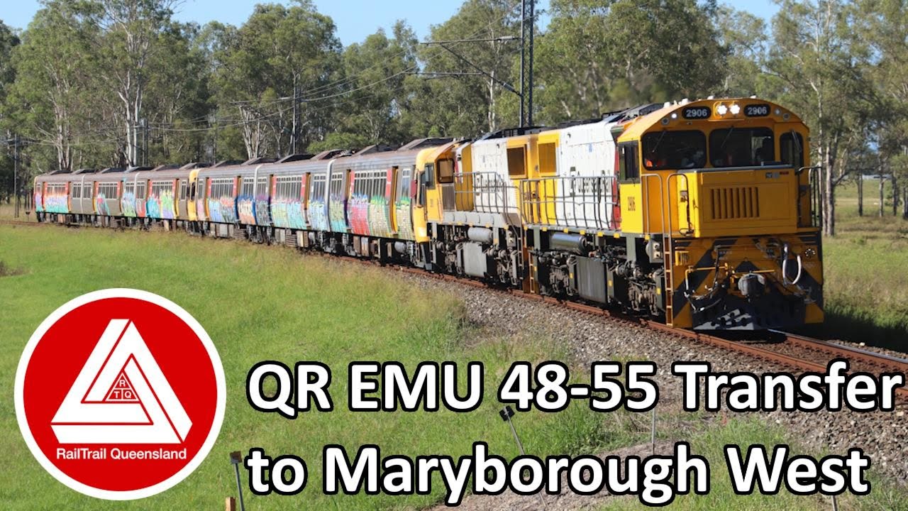 QR EMU Transfer - 48-55 to Maryborough West - YouTube