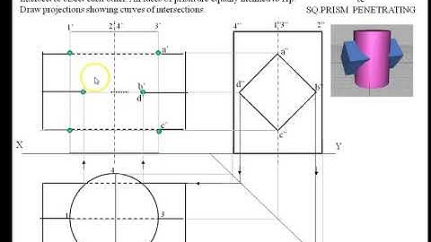 CASE 2. CYLINDER STANDING & SQ.PRISM  PENETRATING