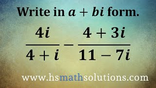 More Operations with Complex Numbers (Example)