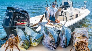 Epic Islamorada Fishing Frenzy!  Lobster, Mahi Mahi, Tuna, Grouper [Catch Clean Cook]