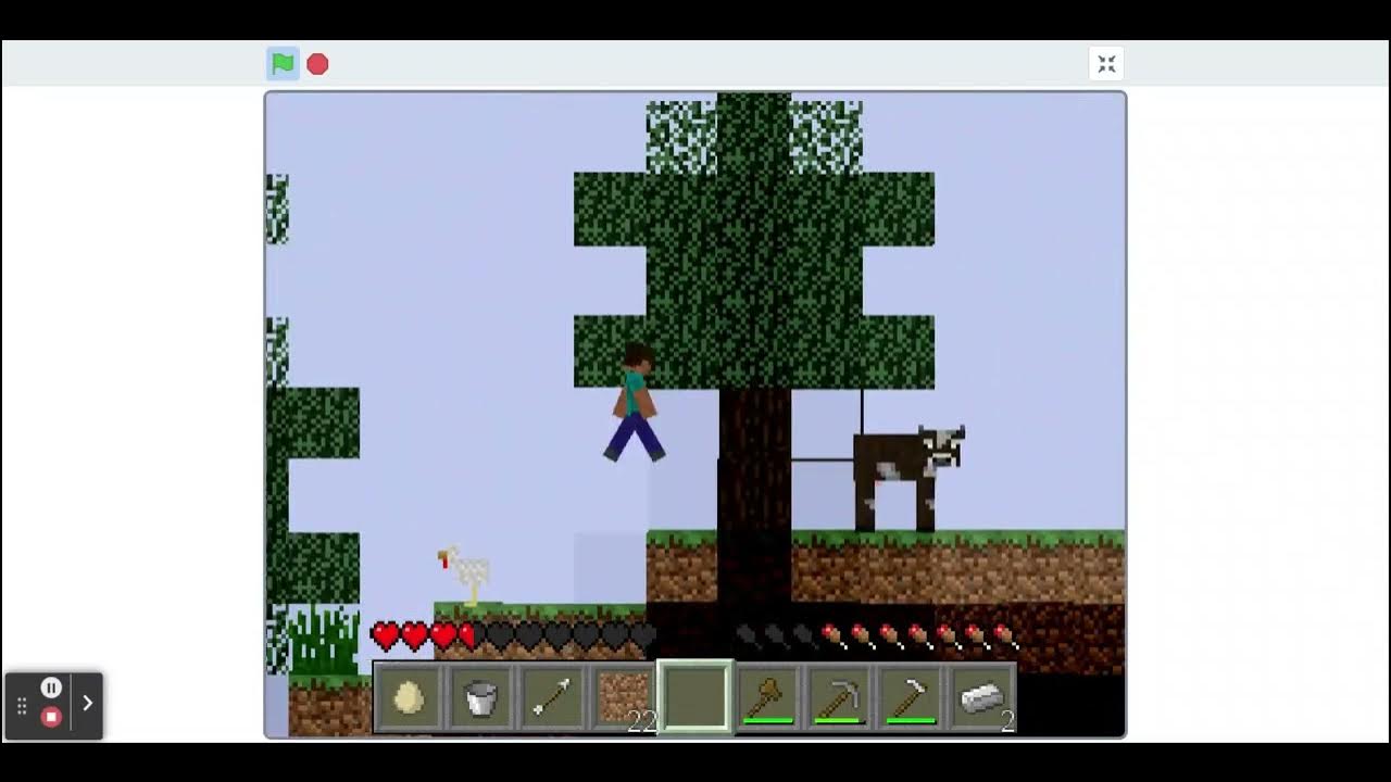 Paper Minecraft v11.6 (Minecraft 2D) on Scratch griffpatch YouTube