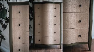 MCM Tallboy Makeover - Pole Wrap for Texture - Furniture Flip 