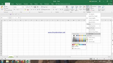 How to change color of sheet tab in excel sheet