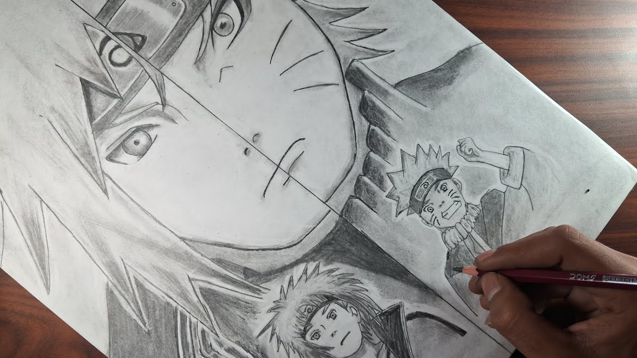 Shinato Naruto Boruto - Desenhos na folha magica - NELO2