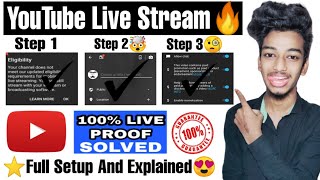 How to Go live in⭐YouTube Live Stream in Moblie Live Stream?all problems?Fix And Live Proof