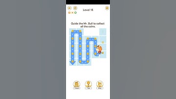 Brain Go 2 Coin Master Level 15 | Brain Go 2 Guide the Mr. Bull to collect all the coins.