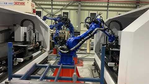 Robot Arm Loading and Unloading  Pipe Laser for Automotive Industry