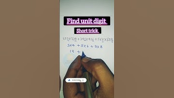 #shorts How To Find Unit Digit🤔🤔 । यूनिट डिजिट कैसे निकले।  short trick । grip on Knowledge