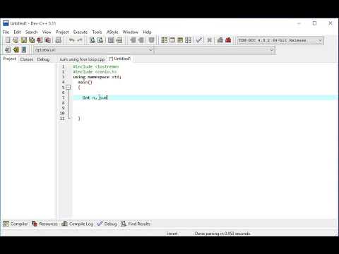 Sum of first n natural numbers using for loop.
