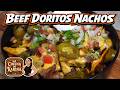 Beef Doritos Nachos on the Blackstone Griddle