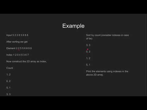 Sort elements by frequency ¦ Set 1 ¦ GeeksforGeeks