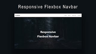 Responsive Navbar Using of flexbox | Flexbox Responsive Navbar