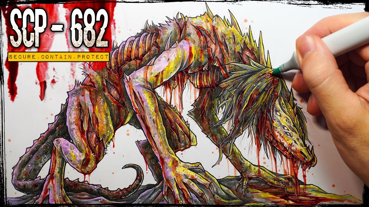 SCP-682 Indestructible Lizard by BlueStrike01 on DeviantArt